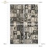 seria Black & White - Czarny & Biały, geometyczne czarno-białe wzory, cyfry, litery*  Mulberry Decoupage Paper FPA1016 Black & White Series - Black & White, geometric black and white patterns, numbers, letters* Papel para decoupage Mulberr